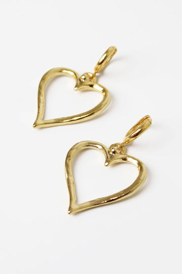 Heart huggie hoop earrings - Daisy Park