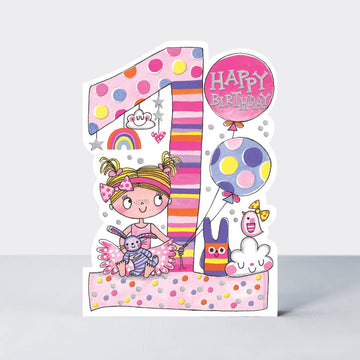 Star Jumps - Age 1 Girl & Toys card - Daisy Park