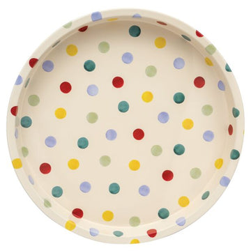 Emma Bridgewater Polka dot deepwell metal tray - Daisy Park