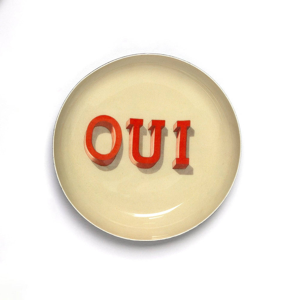 Enamel Printed Tray - Oui - Daisy Park