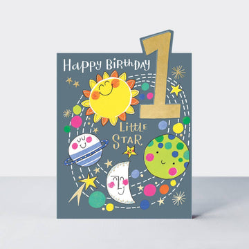 Age 1 Boy Birthday Card - Daisy Park