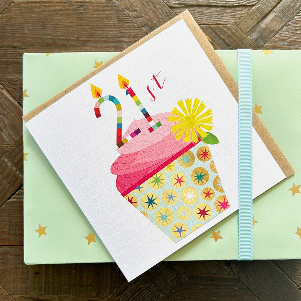 Cupcake 21st Birthday Card - Daisy Park