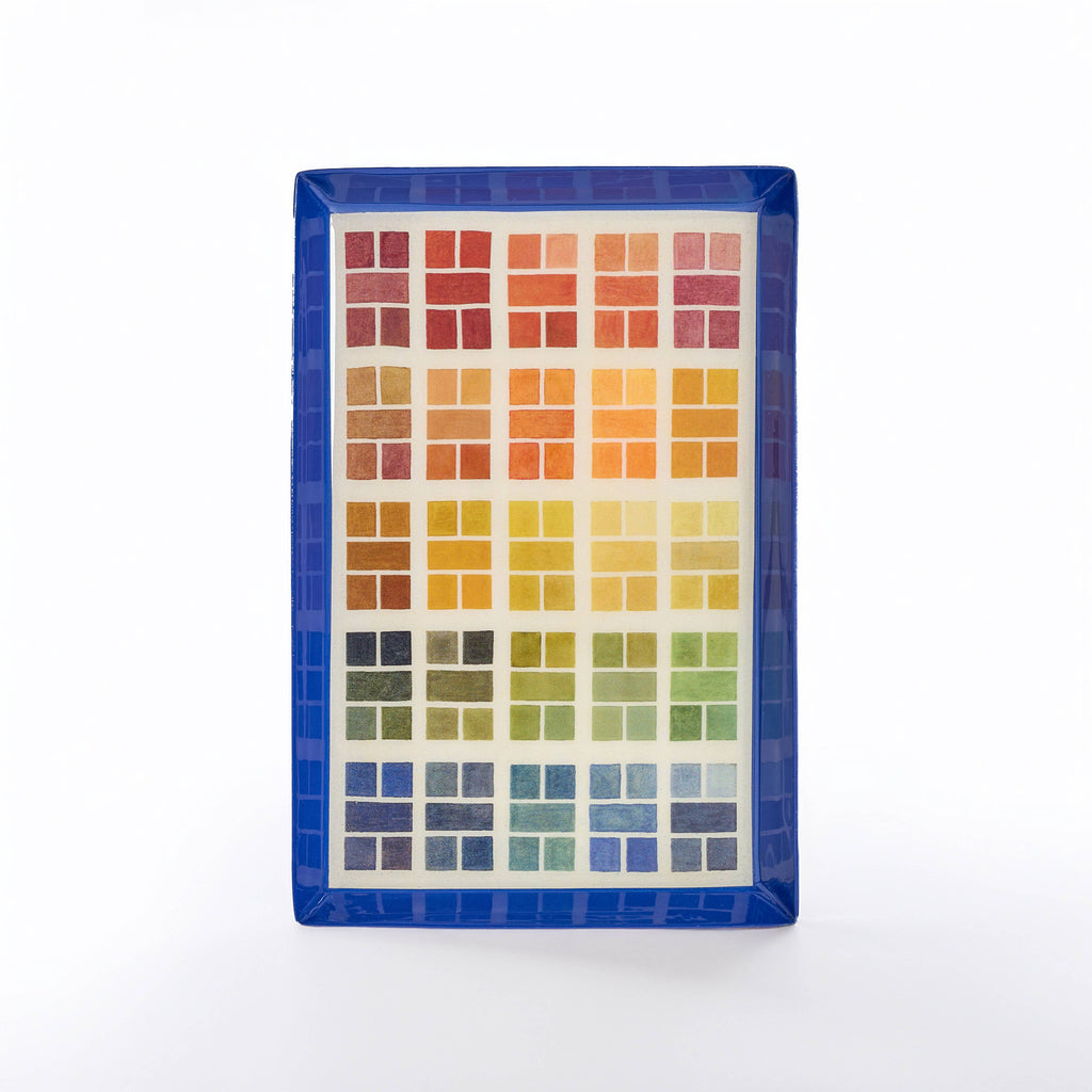Rectangular Enamel Tray - Watercolour Swatches - Daisy Park
