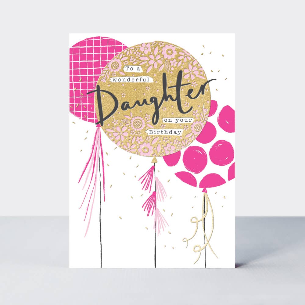 Daughter Birthday Balloons card - Daisy Park