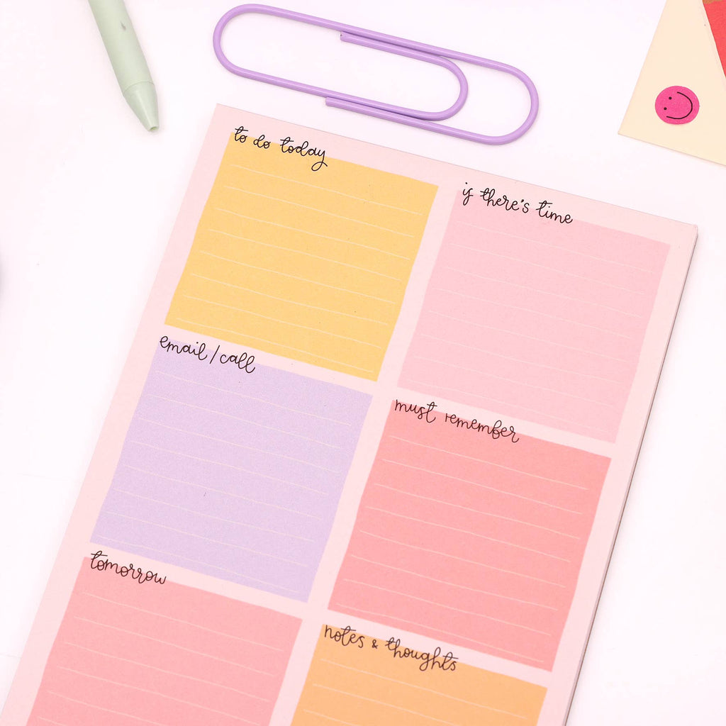 A5 notepad - daily planner - pastel - Daisy Park