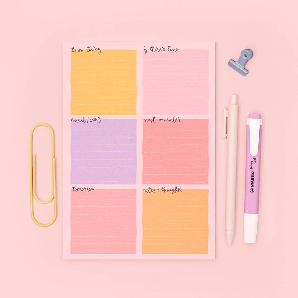 A5 notepad - daily planner - pastel - Daisy Park