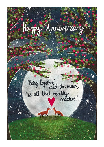 Fox under the moon anniversary card - Daisy Park