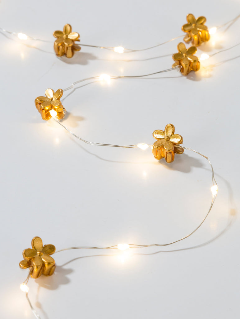 Luxe gold hair string lights Daisy Park