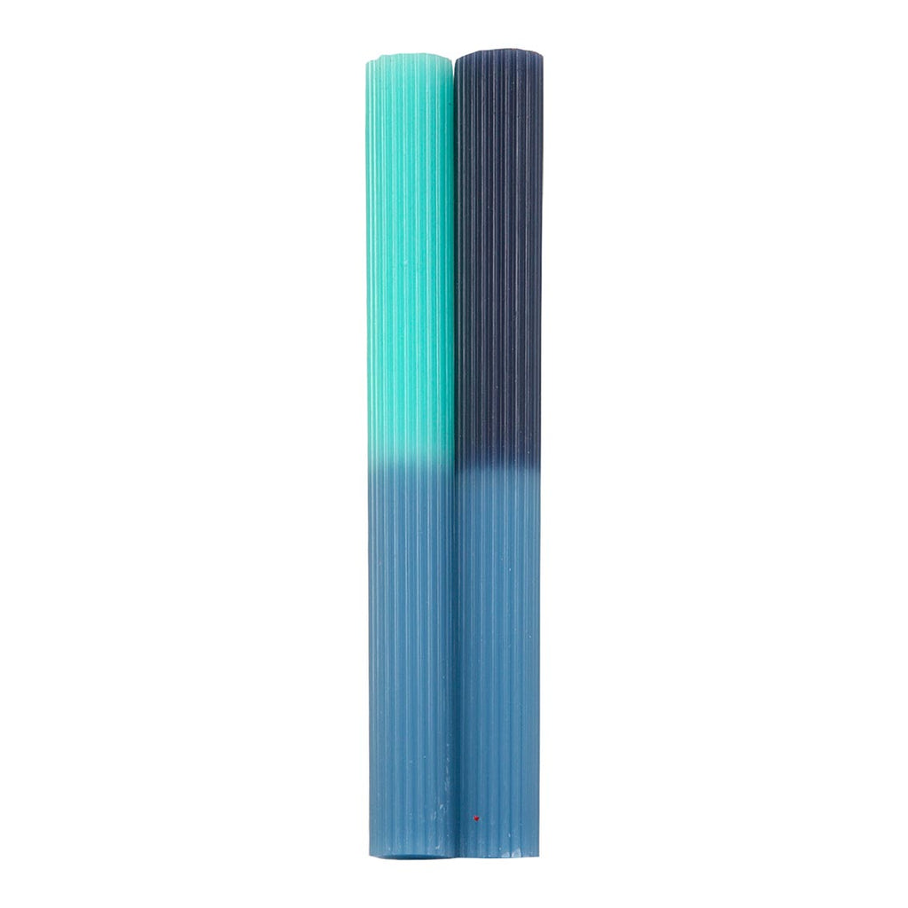 Blue Marble two tone ombre wax dinner candles - Daisy Park