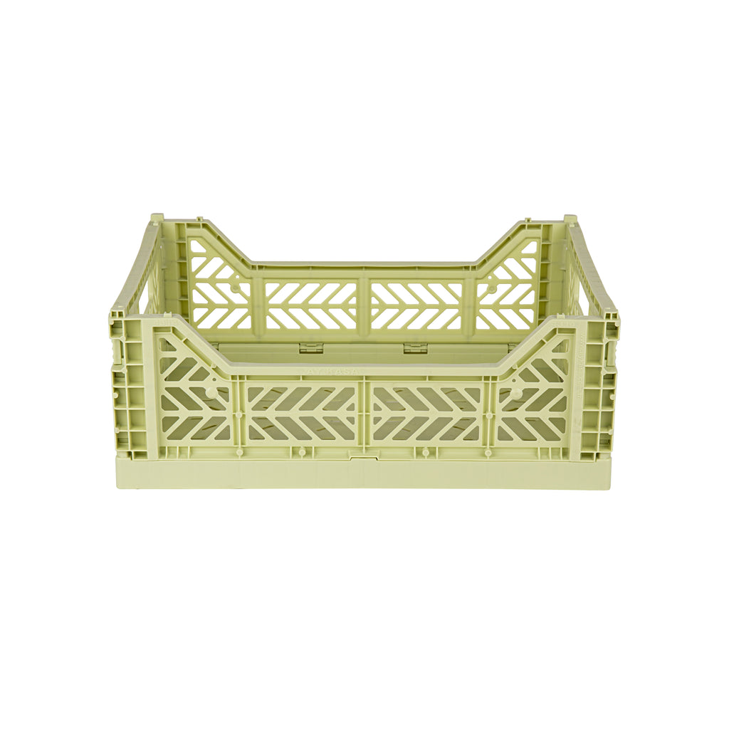 Midi folding crate Lime cream - Daisy Park