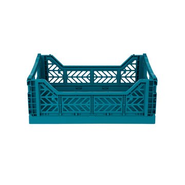 Midi folding crate Peacock green - Daisy Park