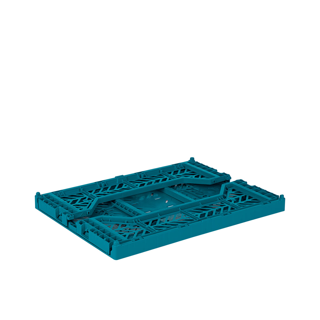 Midi folding crate Peacock green - Daisy Park