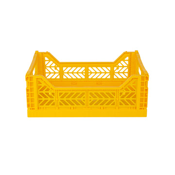 Midi folding crate yellow - Daisy Park