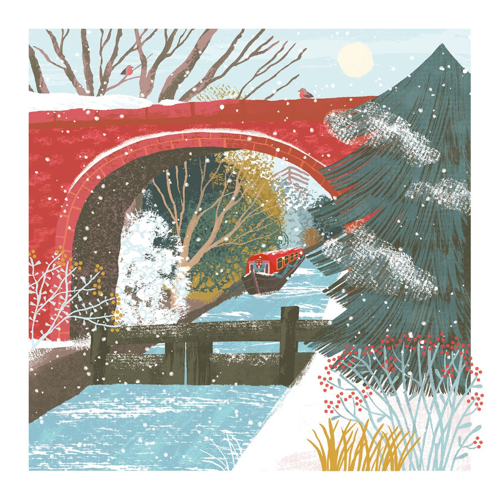 Over the Winter Isles Canal Christmas card - Daisy Park