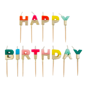 Rainbow Happy birthday candles - Daisy Park
