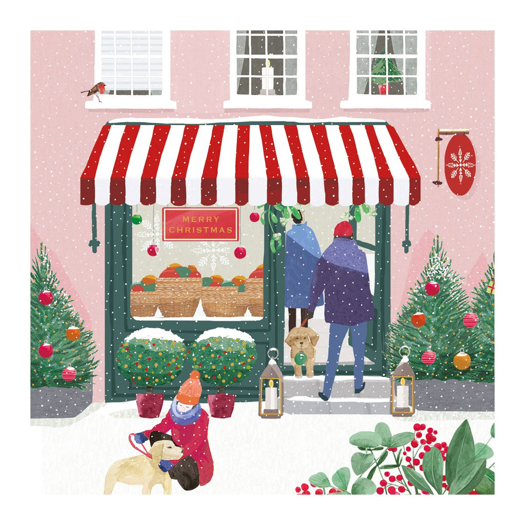 Bauble shop front Christmas card - Daisy Park