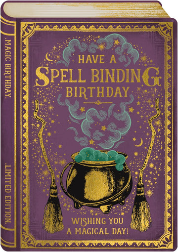 Spell Binding Birthday Book Card - Daisy Park