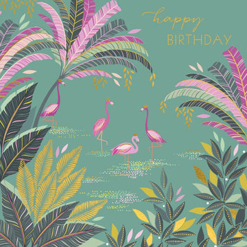 Birthday flamingos birthday card - Daisy Park