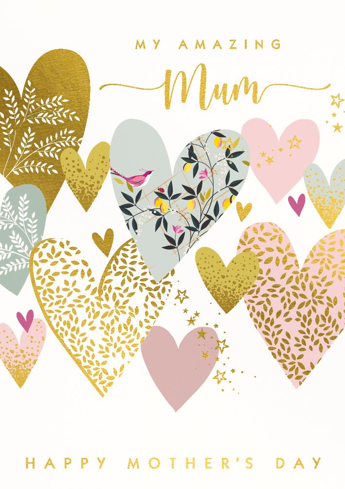 Amazing Mum heart Mother's day card - Daisy Park