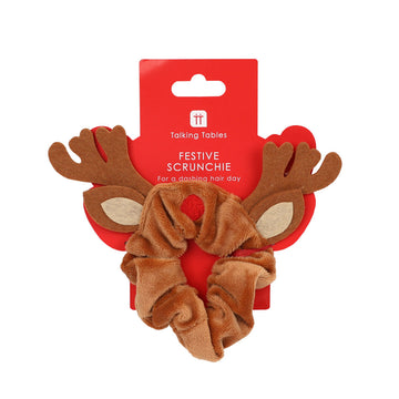 Brown reindeer hair scrunchie - Daisy Park