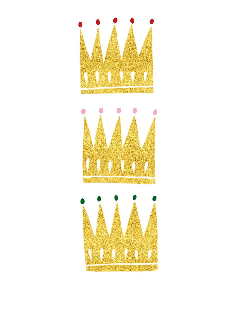 Three Gold crowns Christmas card - Daisy Park