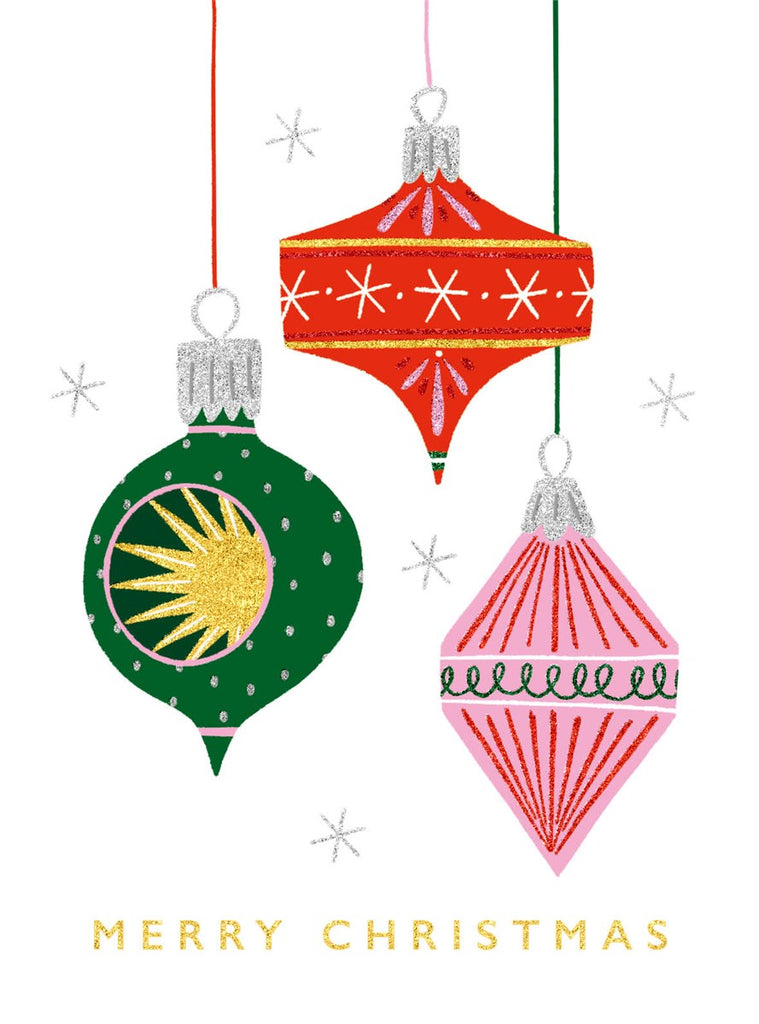 Christmas Baubles Christmas card - Daisy Park