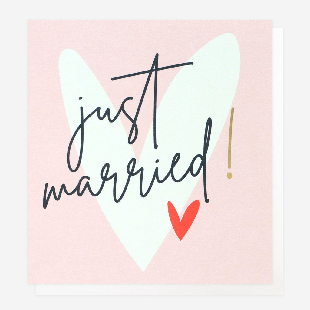 Just married hearts wedding card - Daisy Park