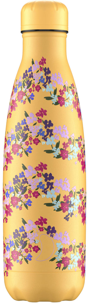 Chilly's Matte Floral zig Zag ditsy 500ml insulated bottle - Daisy Park