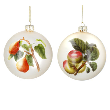 Matte gold ball with fruit decoration - 2 options - Daisy Park