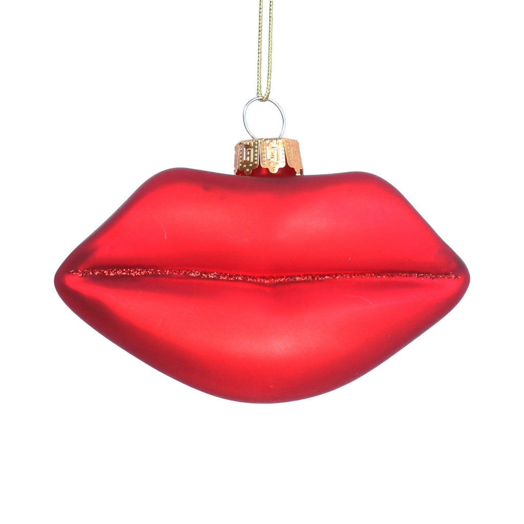 Red Lips Glass Decoration - Daisy Park