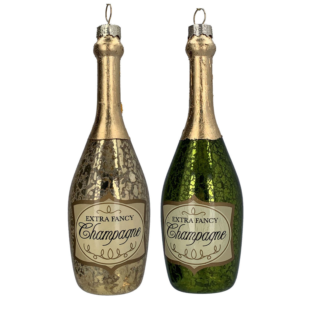 Glass Champagne bottle decoration - Daisy Park