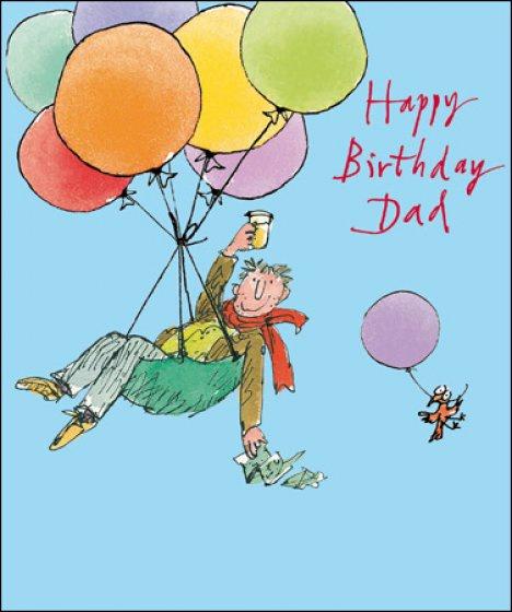 Quentin Blake Balloon Dad Birthday Card - Daisy Park