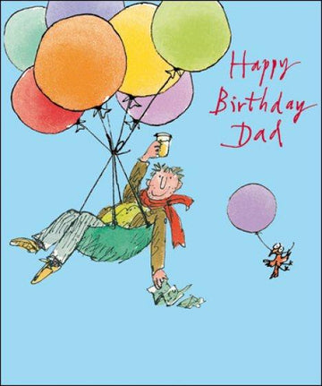 Quentin Blake Balloon Dad Birthday Card - Daisy Park