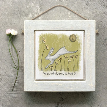 Brilliant, Brave and beautiful square hare picture - Daisy Park