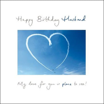 Plane To See Husband Birthday Card - Daisy Park