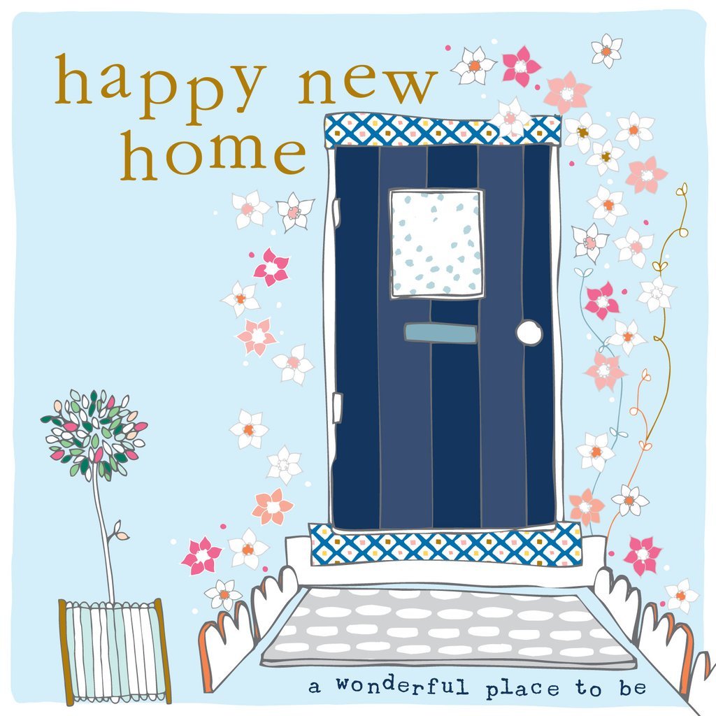 Happy new home blue door card - Daisy Park