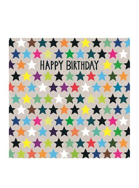 Happy birthday multi stars card - Daisy Park