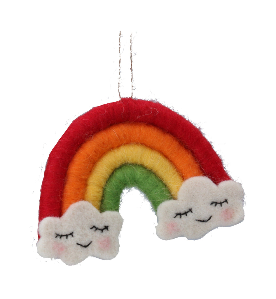 Mixed Wool Smiling Rainbow Decoration - Daisy Park