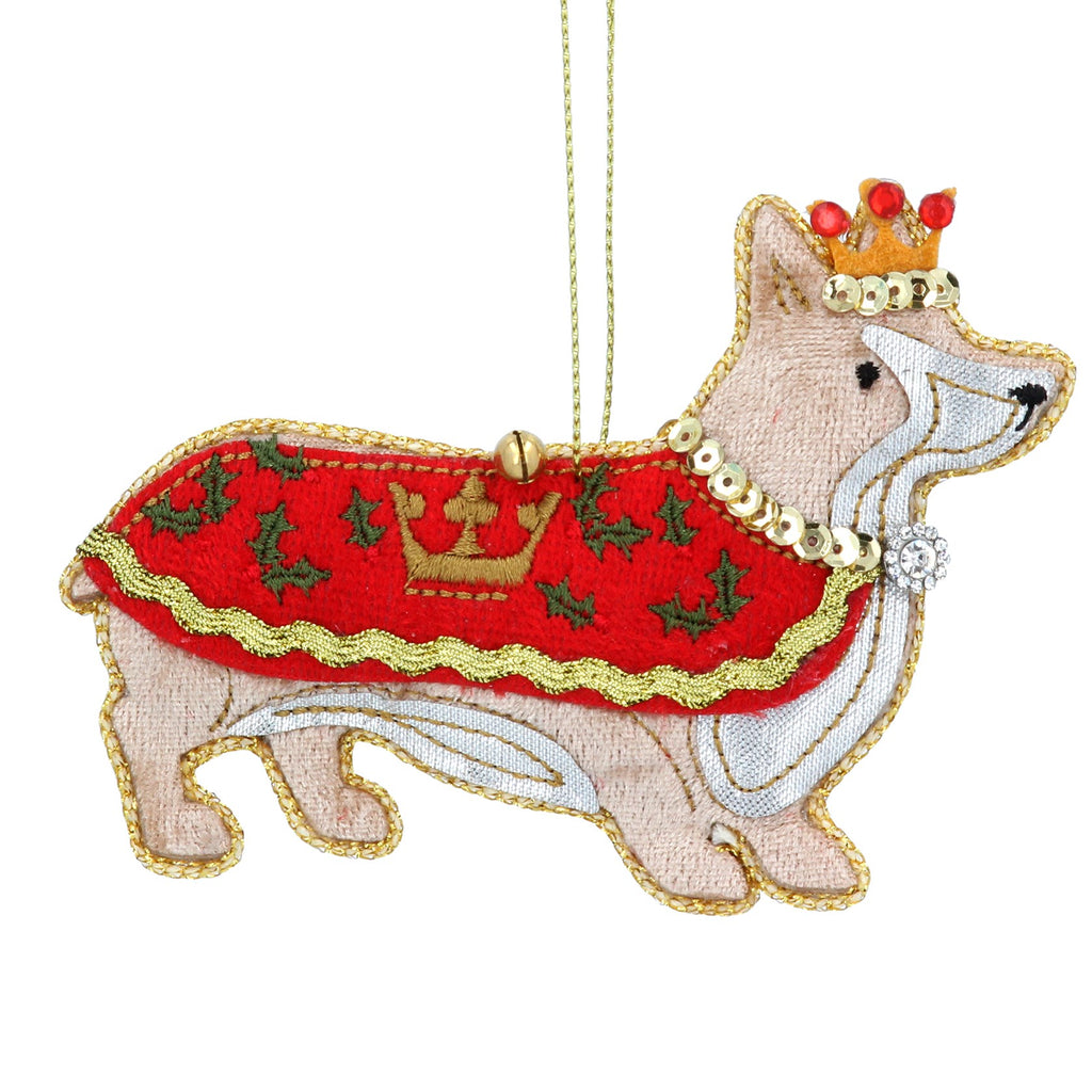 Corgi lux fabric decoration - Daisy Park