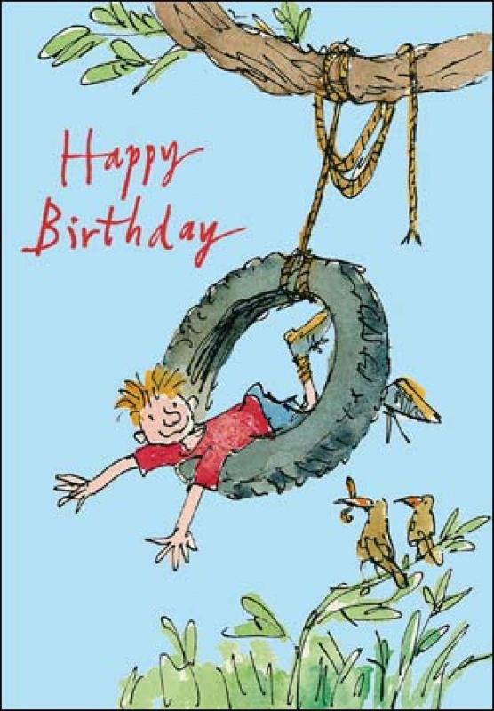 Quentin Blake Swing-a-long card - Daisy Park