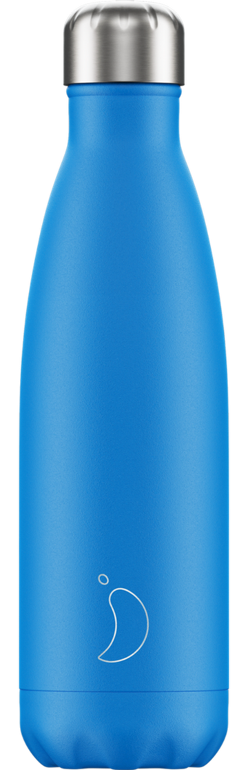Chilly's Neon Blue 500ml insulated bottle - Daisy Park