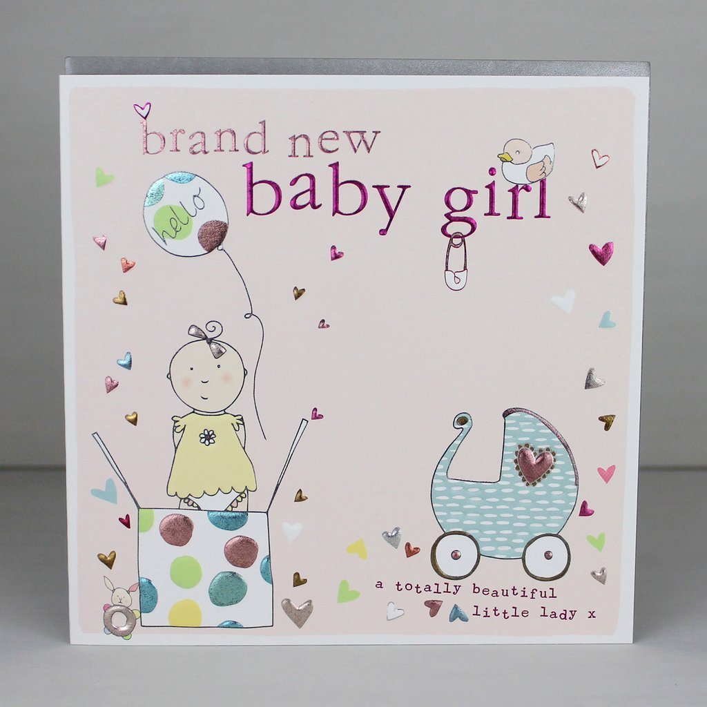 Brand new baby girl card - Daisy Park