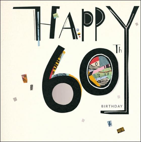 Happy 60th Birthday Card - Daisy Park