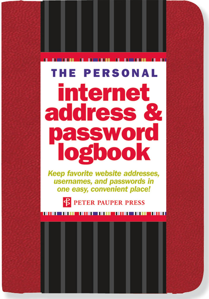 Internet address & password log book red - Daisy Park