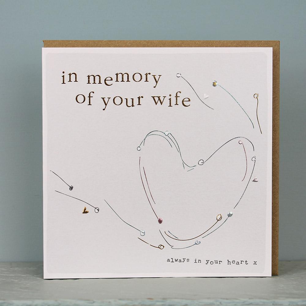 In memory of your wife sympathy card - Daisy Park