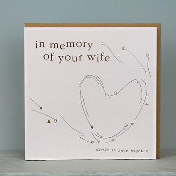 In memory of your wife sympathy card - Daisy Park