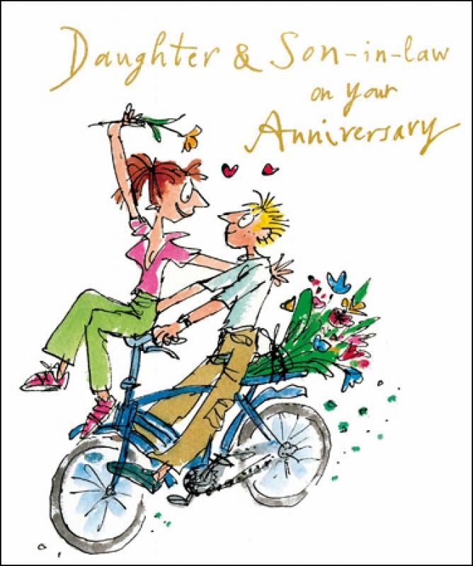 Daughter and Son in Law anniversary card - Daisy Park