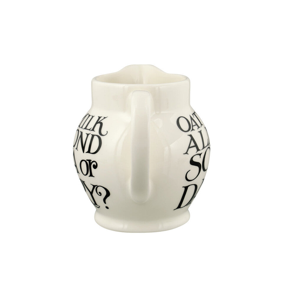 Emma Bridgewater Black toast Soya or Dairy 1/2pt jug - Daisy Park
