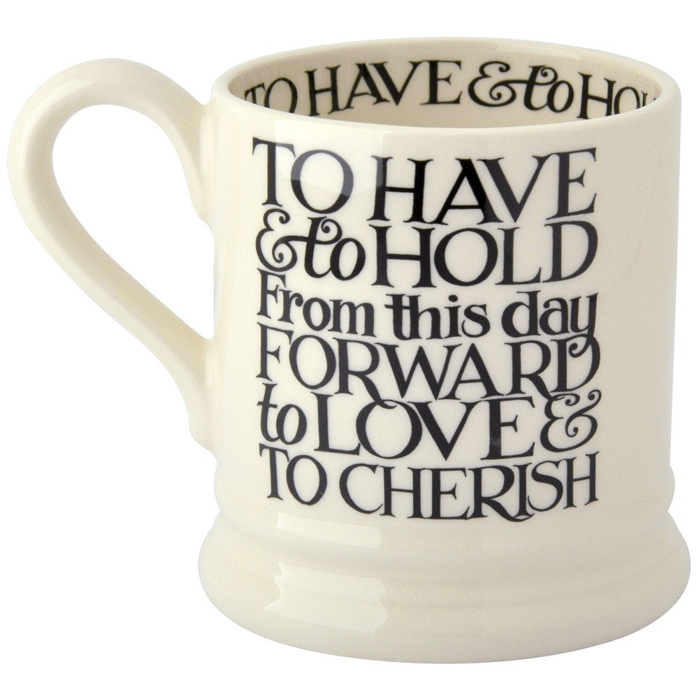Emma Bridgewater Black Toast Mr & Mrs 2 1/2 Mugs - Daisy Park