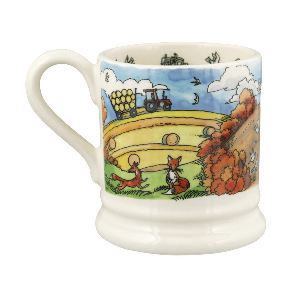 Emma Bridgewater The Good Life Bailing and Ploughing 1/2 Pint Mug - Daisy Park
